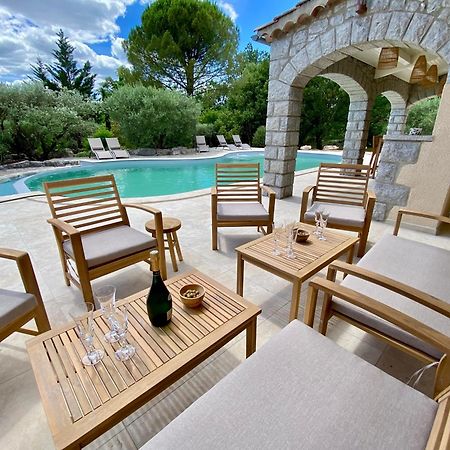 Maison Pour 12P, Piscine A Debordement Chauffee D'Avril A Octobre Inclus Ruoms Eksteriør bilde
